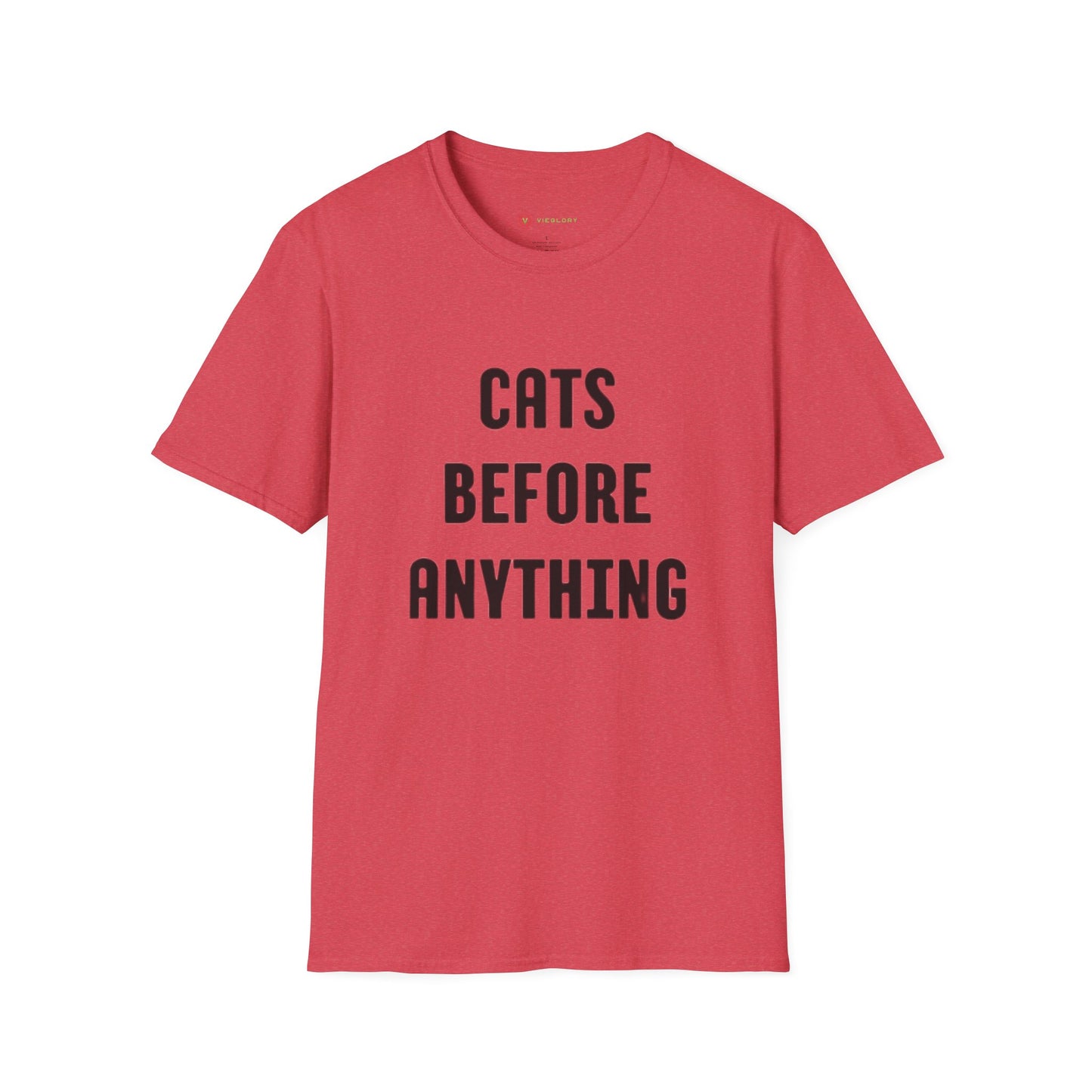 "Cats Before Anything" Premium Soft Tee | Funny Cat Shirt for Women & Men | Ultimate Cat Lover's Purr-fect Gift