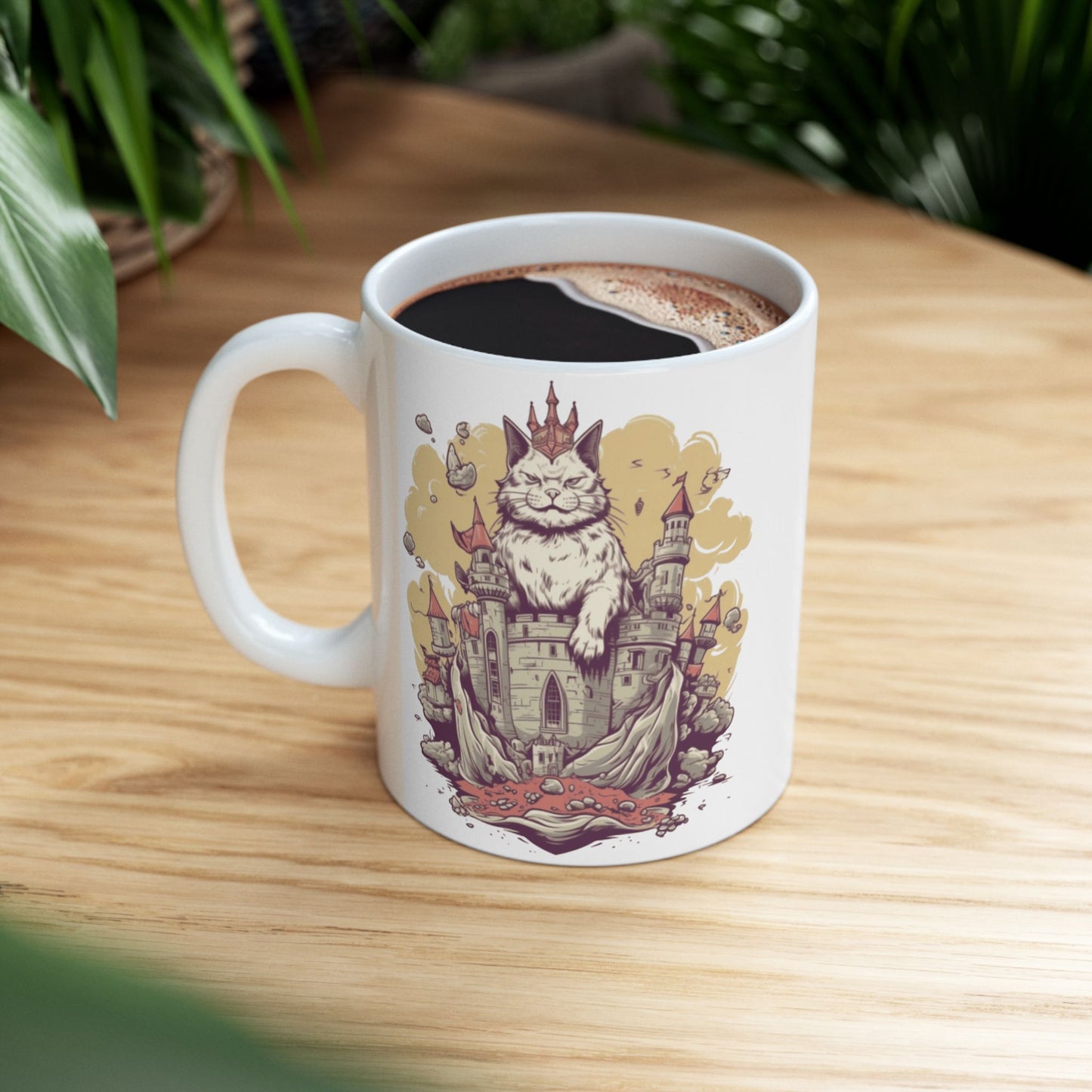 Royal Feline Mug π°π - 11oz Ceramic Cat Coffee Mug