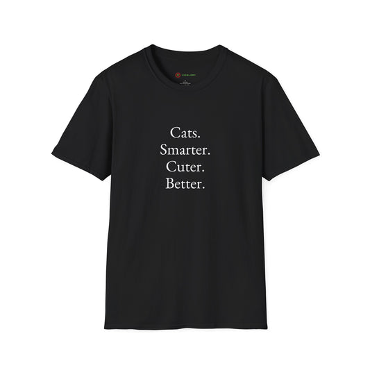 "Cats. Smarter. Cuter. Better." T-Shirt | Premium Soft Cotton Tee | The Purr-fect Unisex Cat Lover Gift! 🎁