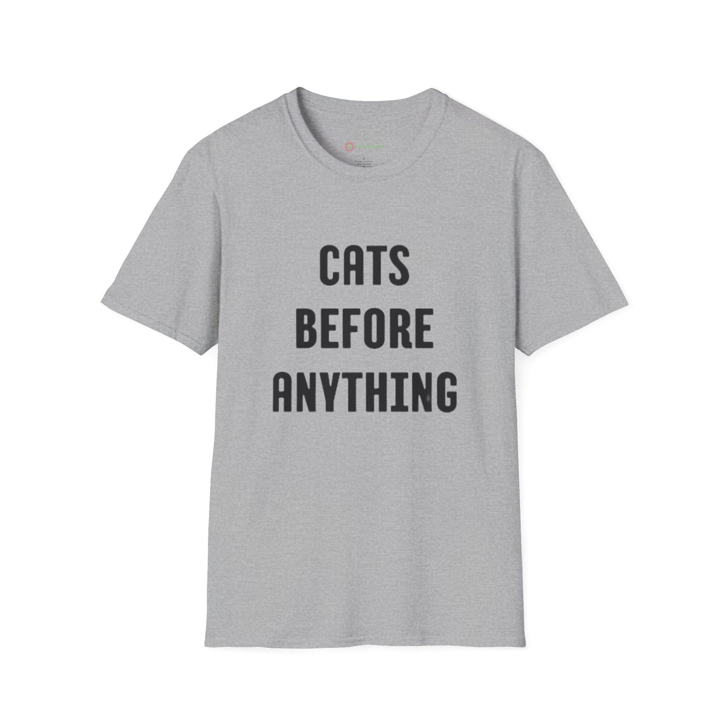 "Cats Before Anything" Premium Soft Tee | Funny Cat Shirt for Women & Men | Ultimate Cat Lover's Purr-fect Gift