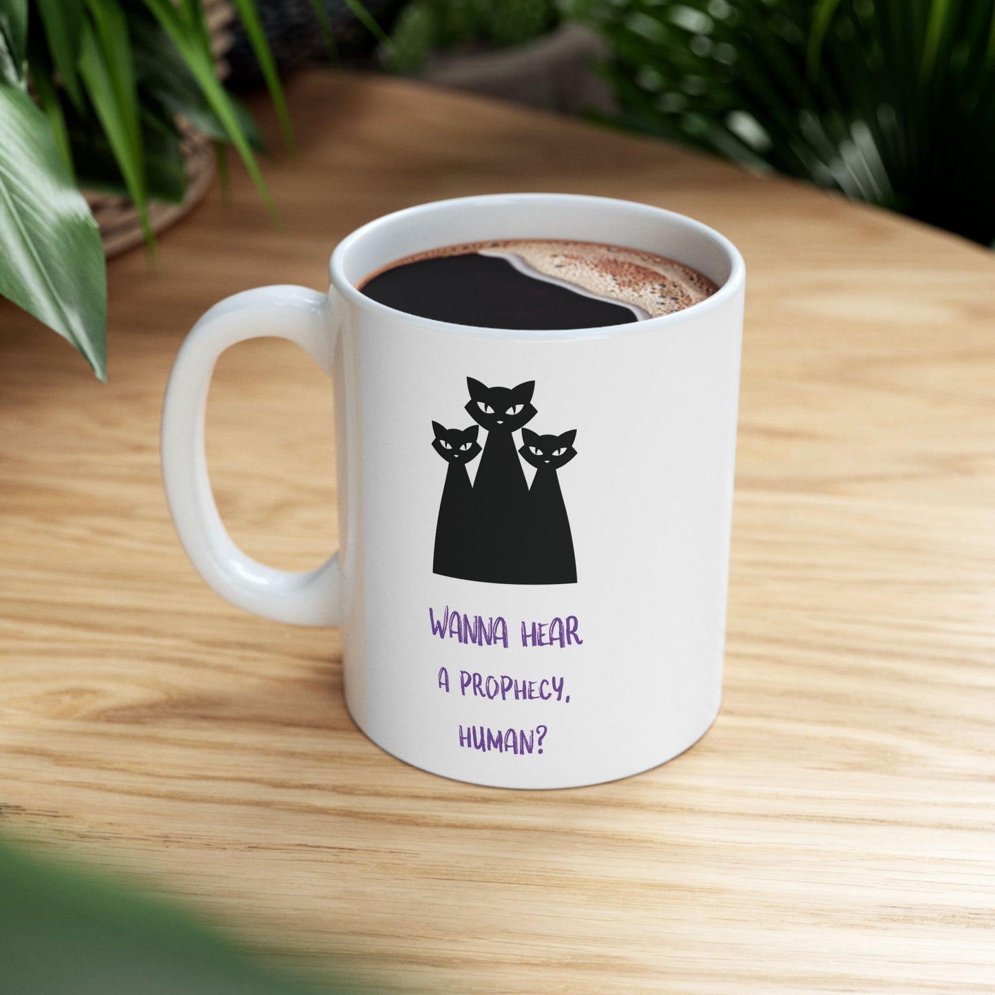 "Feline Prophecy" Black Cat Mug - Witchy Halloween Gift