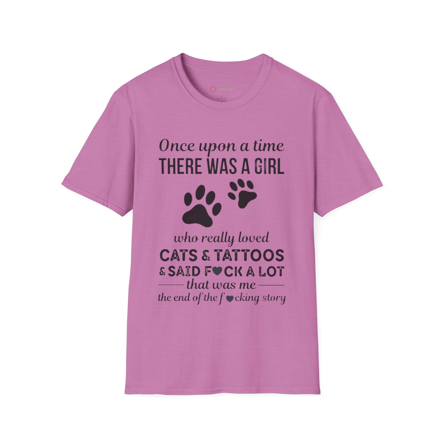 Once Upon a Time Cat Girl Tee 🖤 Funny Tattoo & Swear Lover Shirt