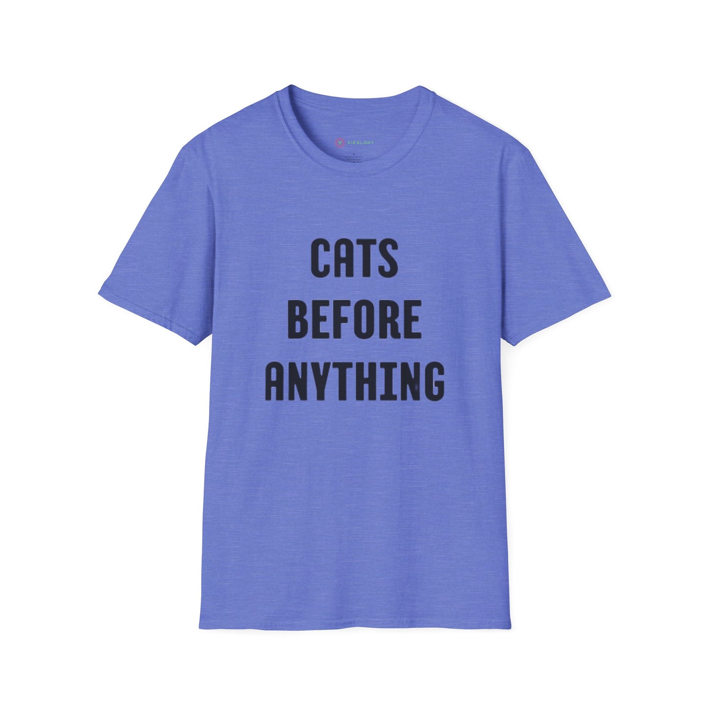 "Cats Before Anything" Premium Soft Tee | Funny Cat Shirt for Women & Men | Ultimate Cat Lover's Purr-fect Gift