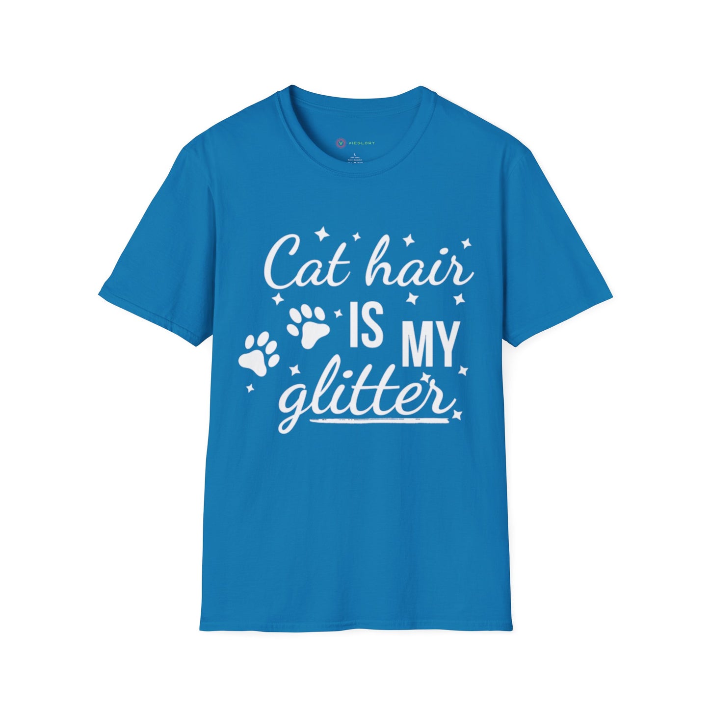 "Cat Hair Is My Glitter" Premium Tee | Ultra-Soft Unisex T-Shirt for Feline Fanatics | The Purr-fect Gift!