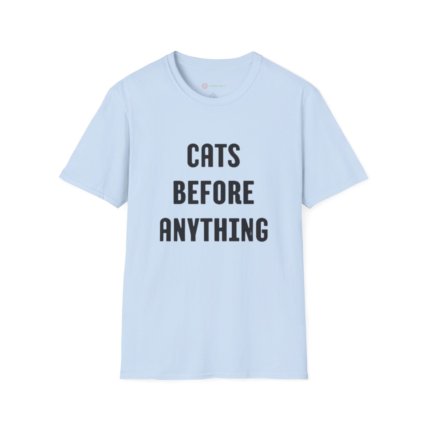 "Cats Before Anything" Premium Soft Tee | Funny Cat Shirt for Women & Men | Ultimate Cat Lover's Purr-fect Gift