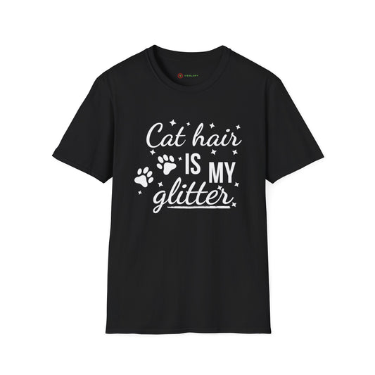 "Cat Hair Is My Glitter" Premium Tee | Ultra-Soft Unisex T-Shirt for Feline Fanatics | The Purr-fect Gift!