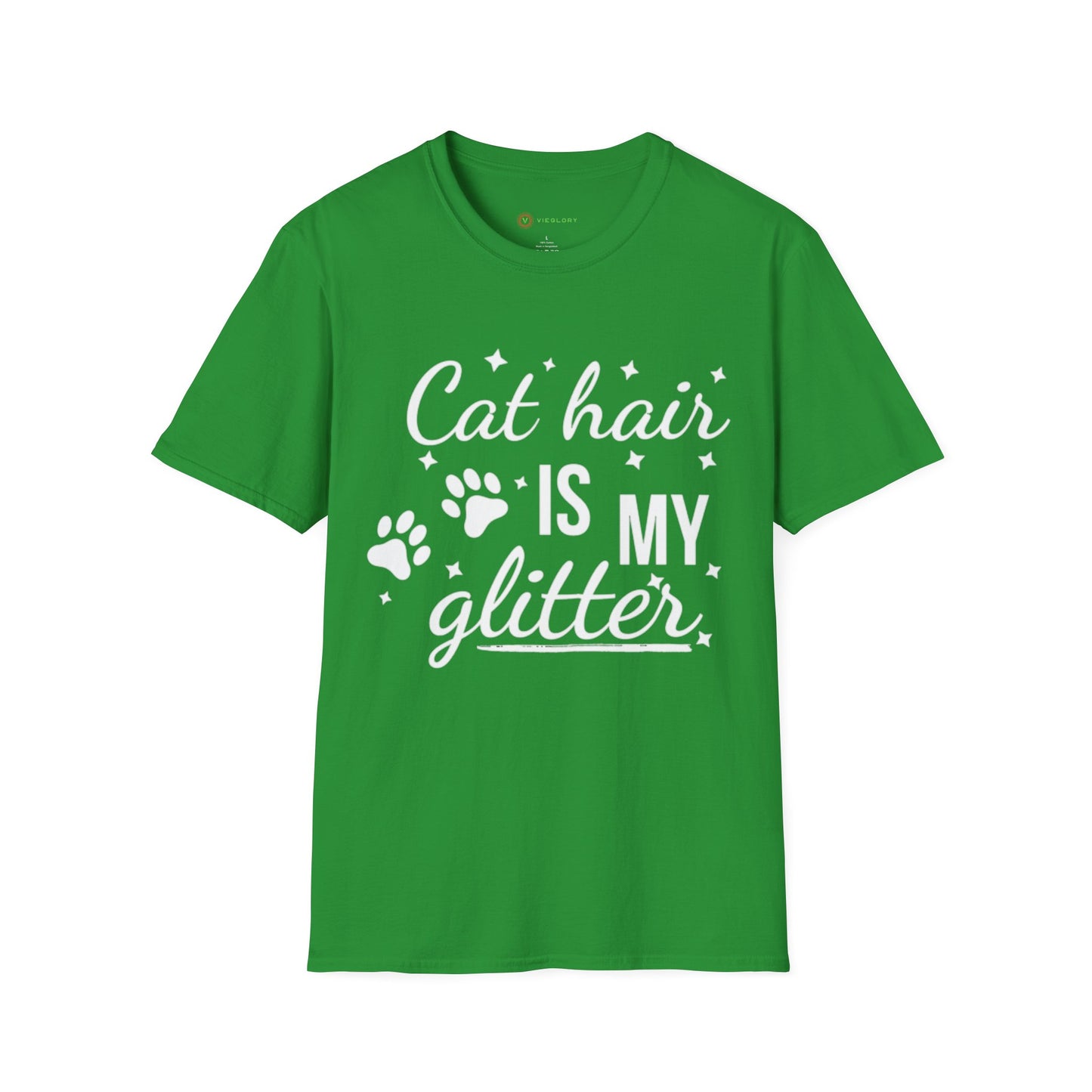 "Cat Hair Is My Glitter" Premium Tee | Ultra-Soft Unisex T-Shirt for Feline Fanatics | The Purr-fect Gift!