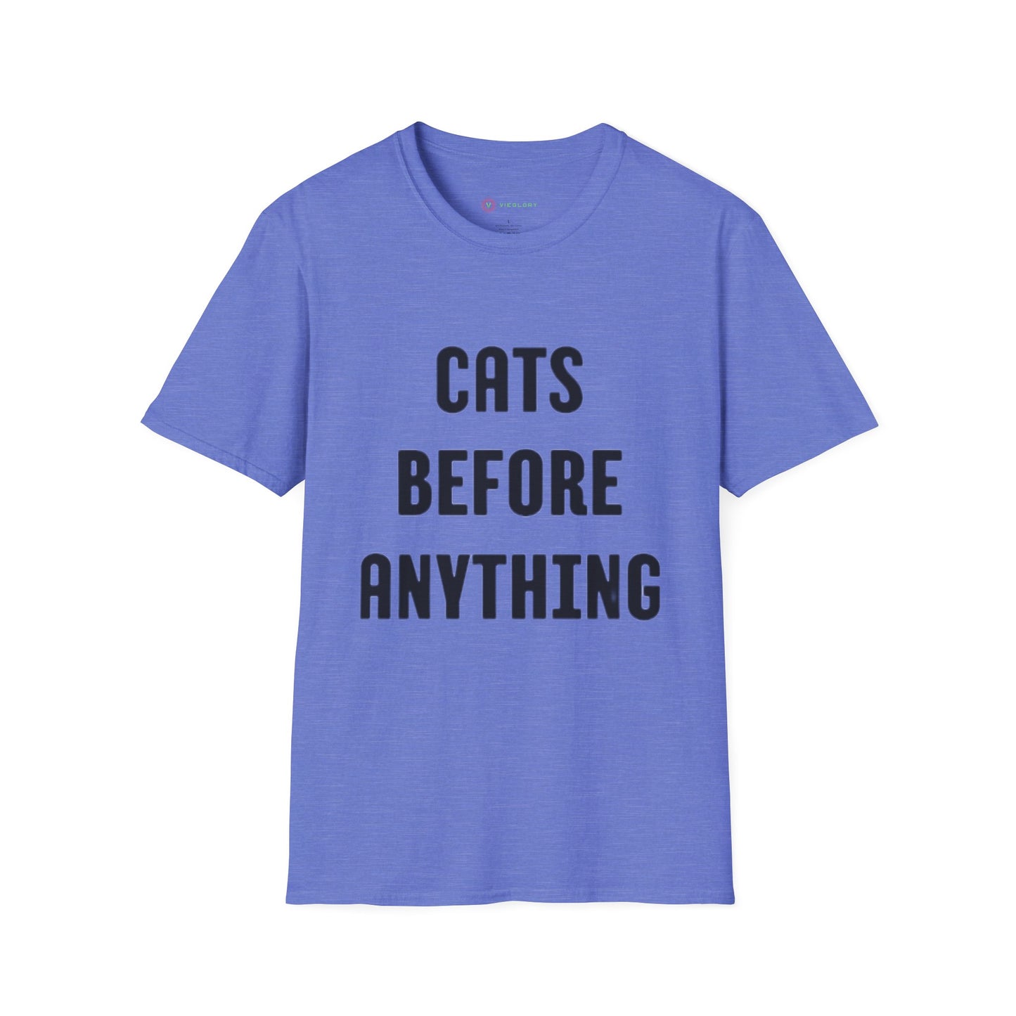 "Cats Before Anything" Premium Soft Tee | Funny Cat Shirt for Women & Men | Ultimate Cat Lover's Purr-fect Gift