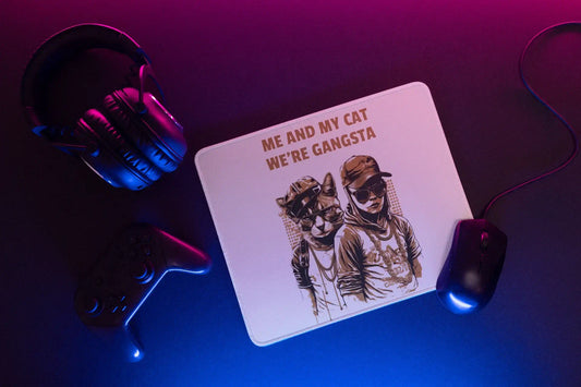 Gangsta Cat Mouse Pad β Rule Your Desk with Feline Swagger!
