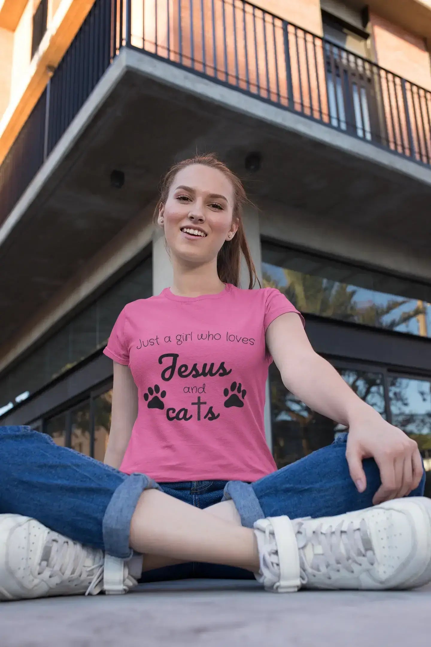 Jesus & Cats Christian Cat Lover Tee | Unique Faith & Feline Gift
