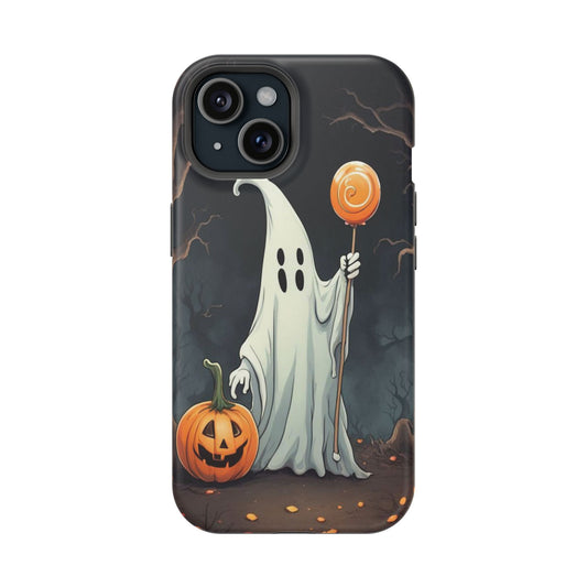 Spooktacular MagSafe Ghost Lollipop Halloween Phone Case