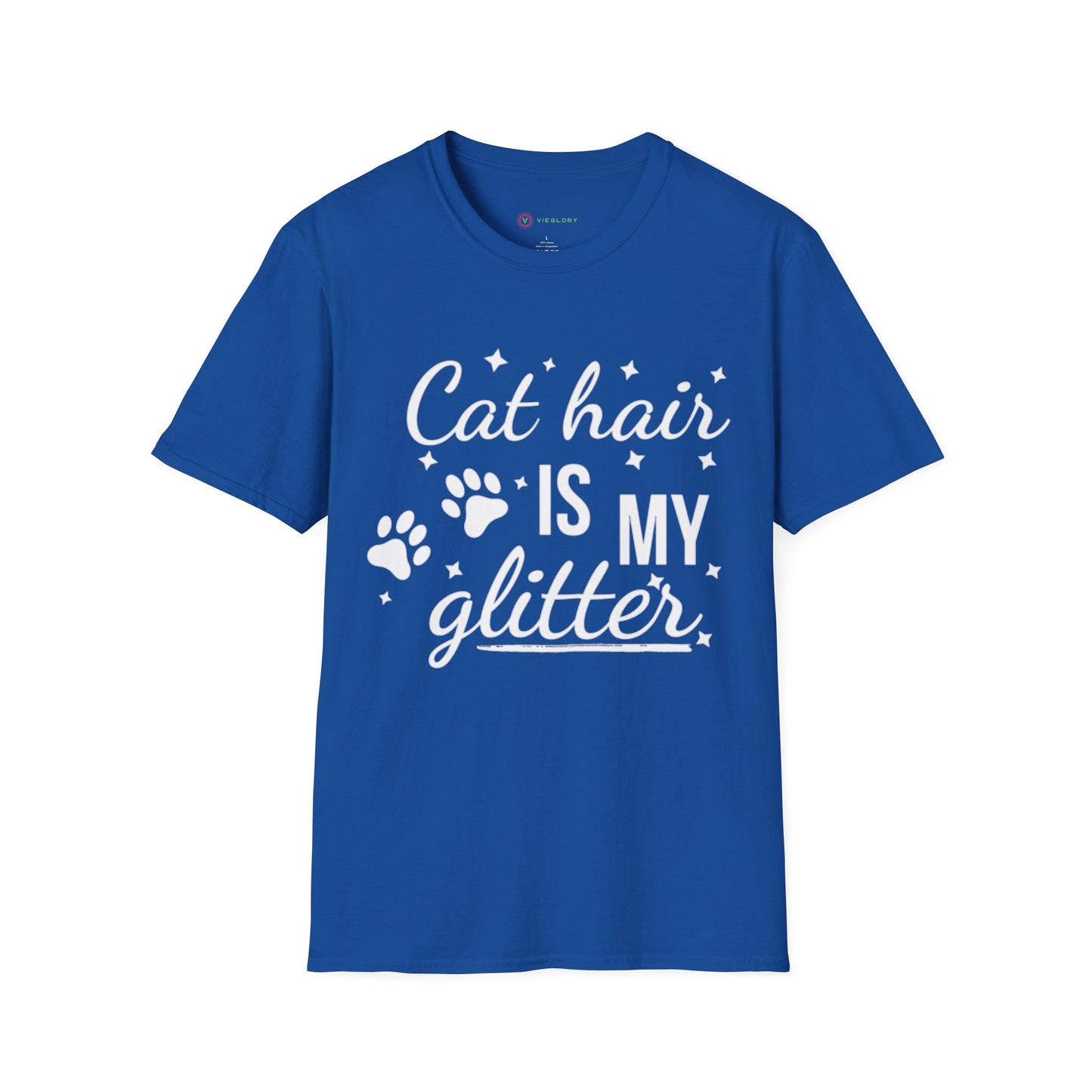 "Cat Hair Is My Glitter" Premium Tee | Ultra-Soft Unisex T-Shirt for Feline Fanatics | The Purr-fect Gift!
