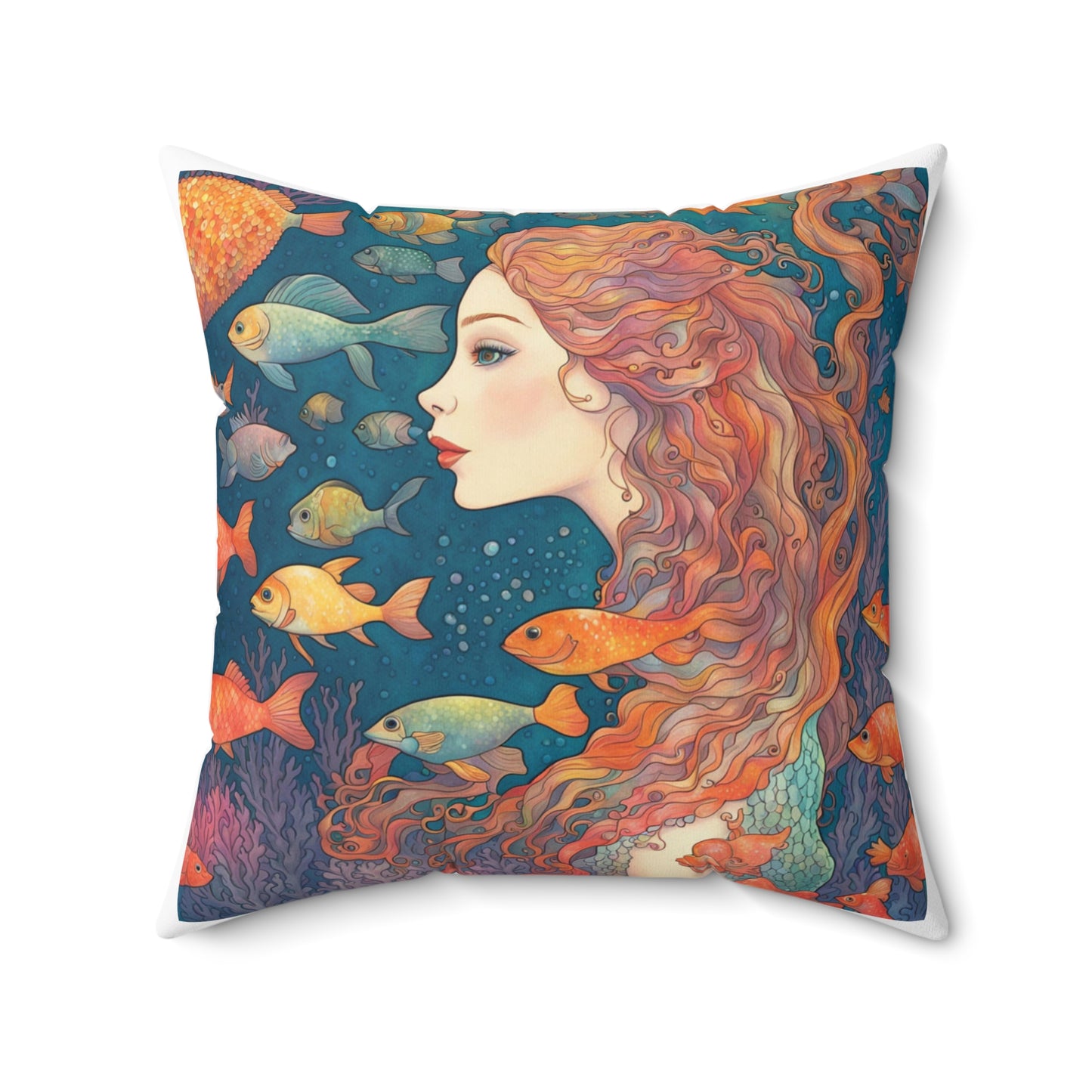 🌊 Enchanted Mermaid Dreamscape Pillow 🧜‍♀️