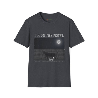 Shadow Prowler Tee: Moonlit Cat Adventure