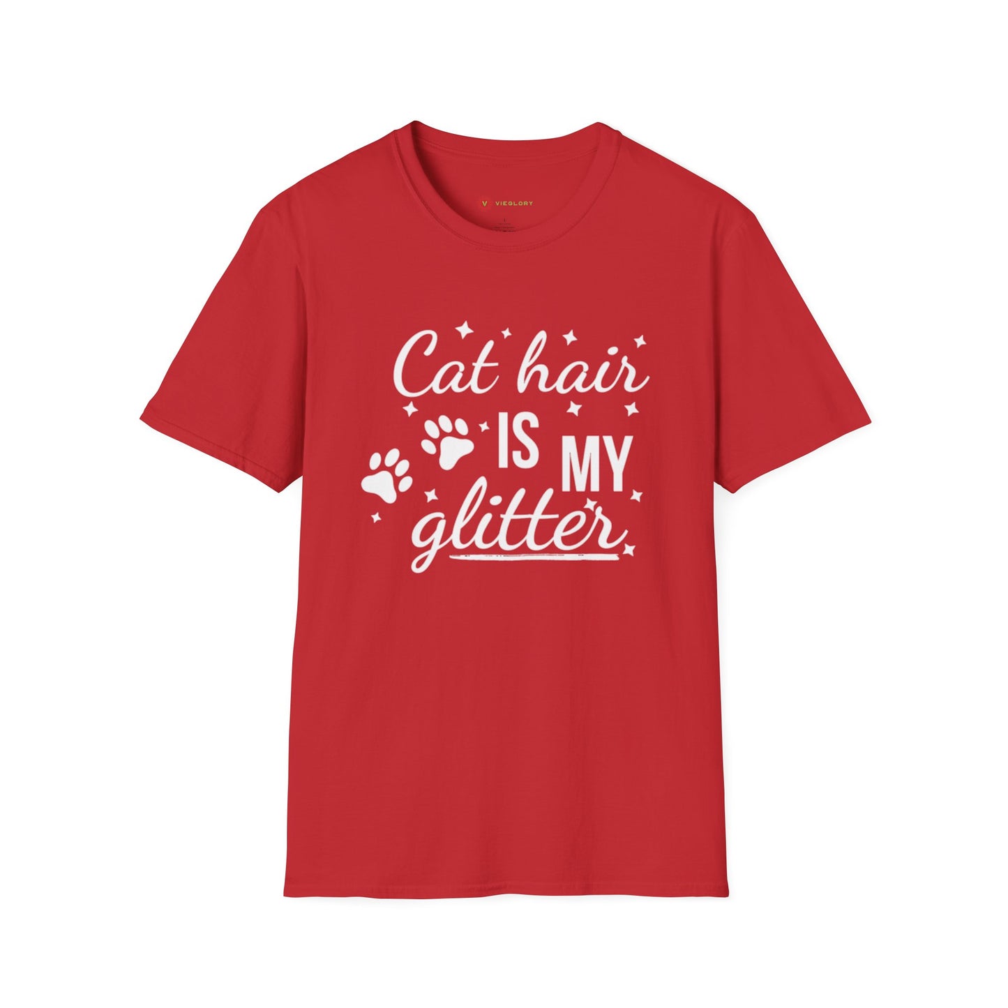 "Cat Hair Is My Glitter" Premium Tee | Ultra-Soft Unisex T-Shirt for Feline Fanatics | The Purr-fect Gift!