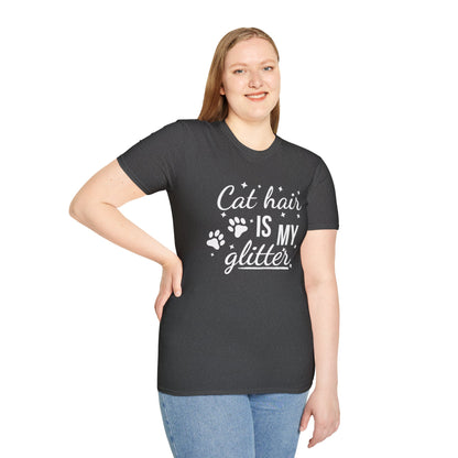 "Cat Hair Is My Glitter" Premium Tee | Ultra-Soft Unisex T-Shirt for Feline Fanatics | The Purr-fect Gift!