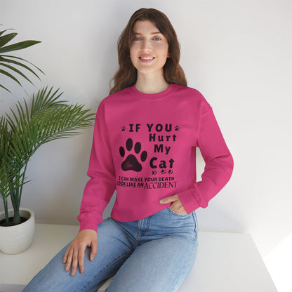 If You Hurt My Cat Sweatshirt – Funny Cat Mom & Dad Gift