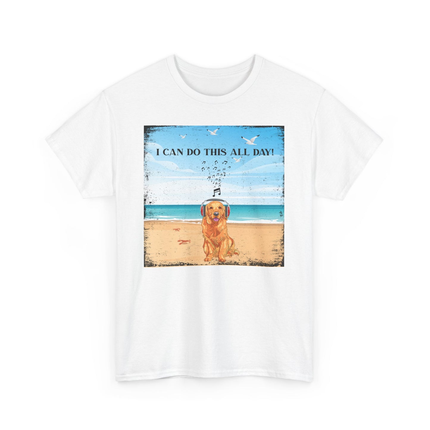 Beach Vibes: Dog with Headphones T-Shirt