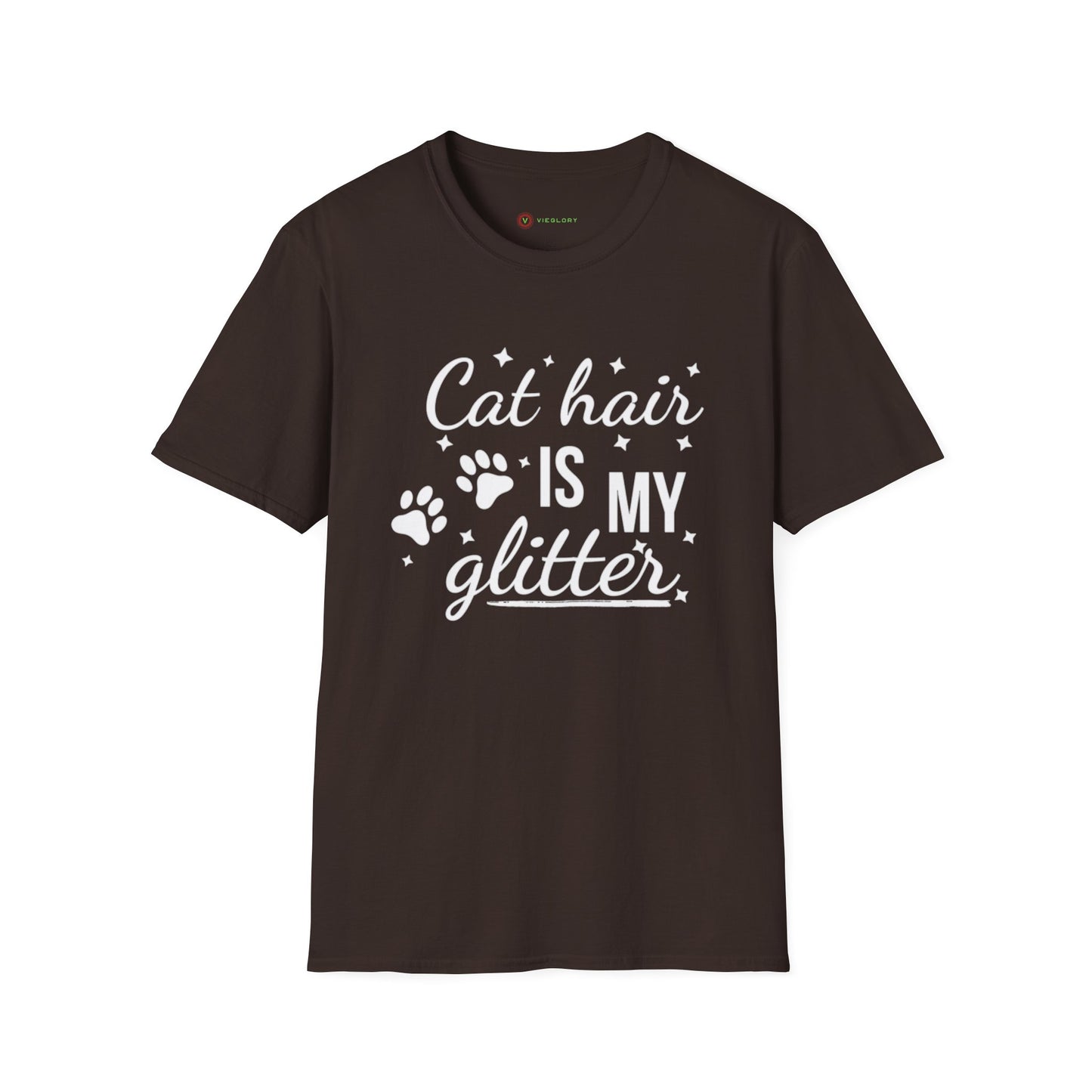 "Cat Hair Is My Glitter" Premium Tee | Ultra-Soft Unisex T-Shirt for Feline Fanatics | The Purr-fect Gift!