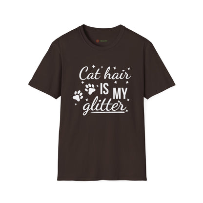 "Cat Hair Is My Glitter" Premium Tee | Ultra-Soft Unisex T-Shirt for Feline Fanatics | The Purr-fect Gift!