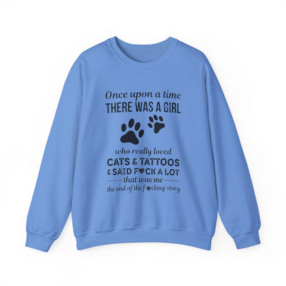 Cats, Tattoos & Cuss Words – Funny Cat Lover Sweatshirt