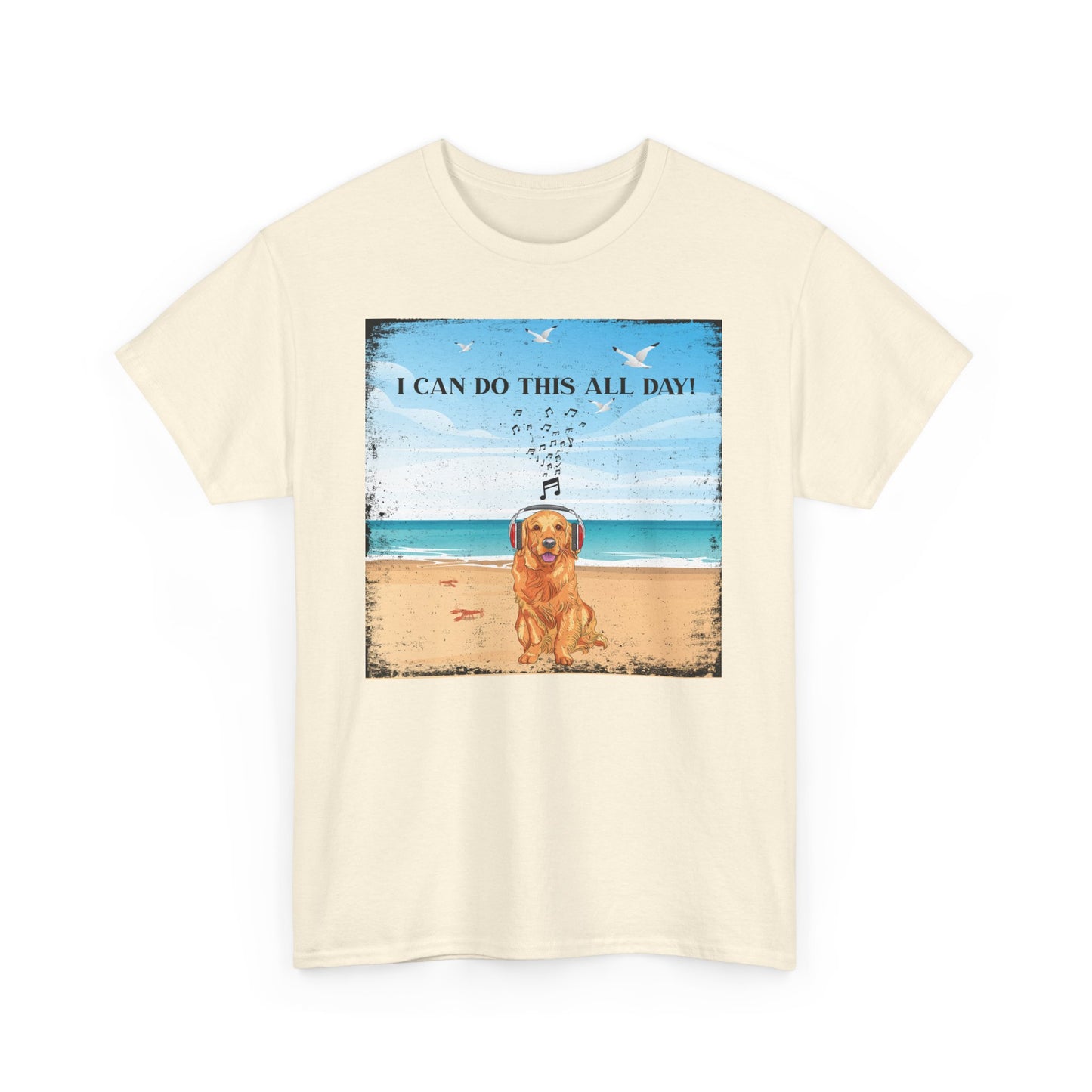 Beach Vibes: Dog with Headphones T-Shirt