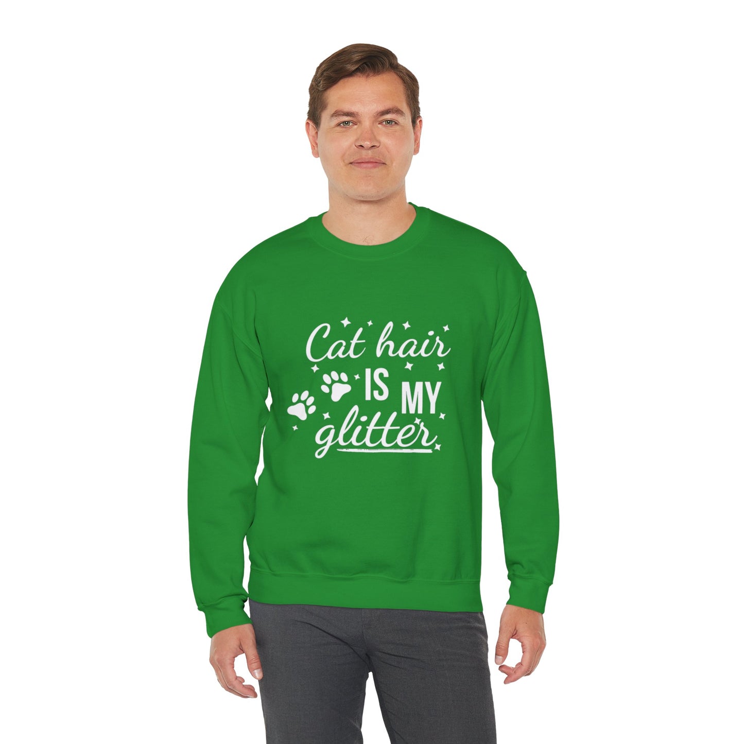 'Cat Hair is My Glitter' Sweatshirt - Durable Cat Lover Gift