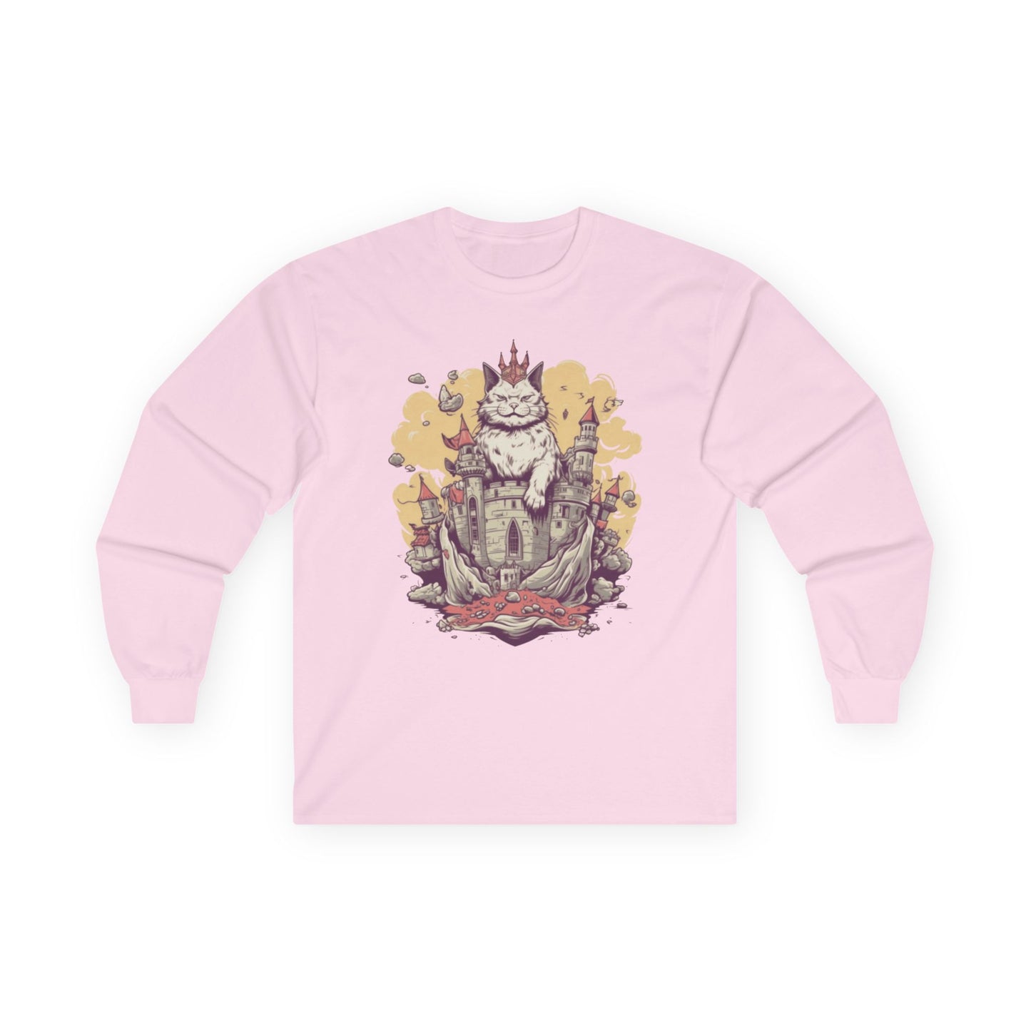 Meowjestic Cat King Long Sleeve Tee 👑 - Purrfectly Regal & Hilarious 😹