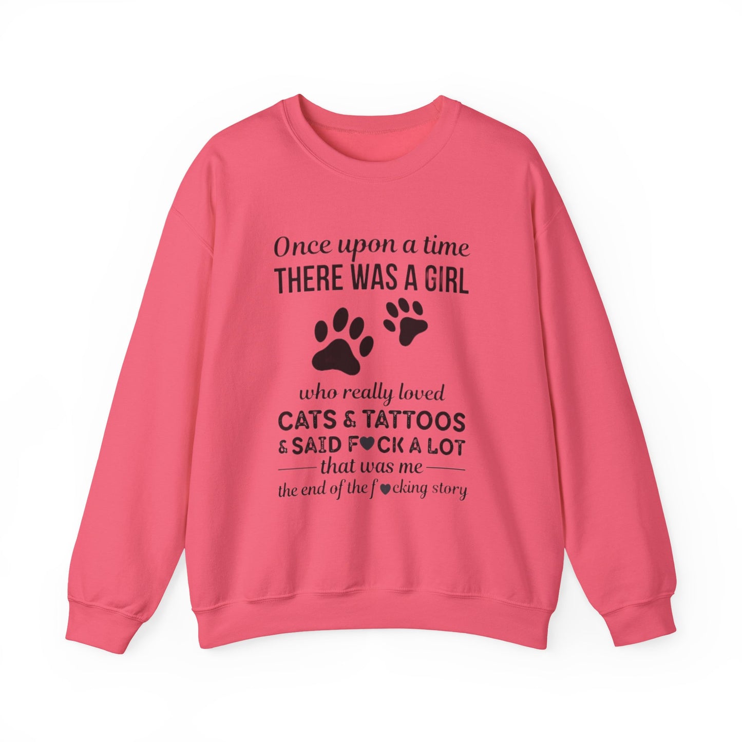 Cats, Tattoos & Cuss Words – Funny Cat Lover Sweatshirt