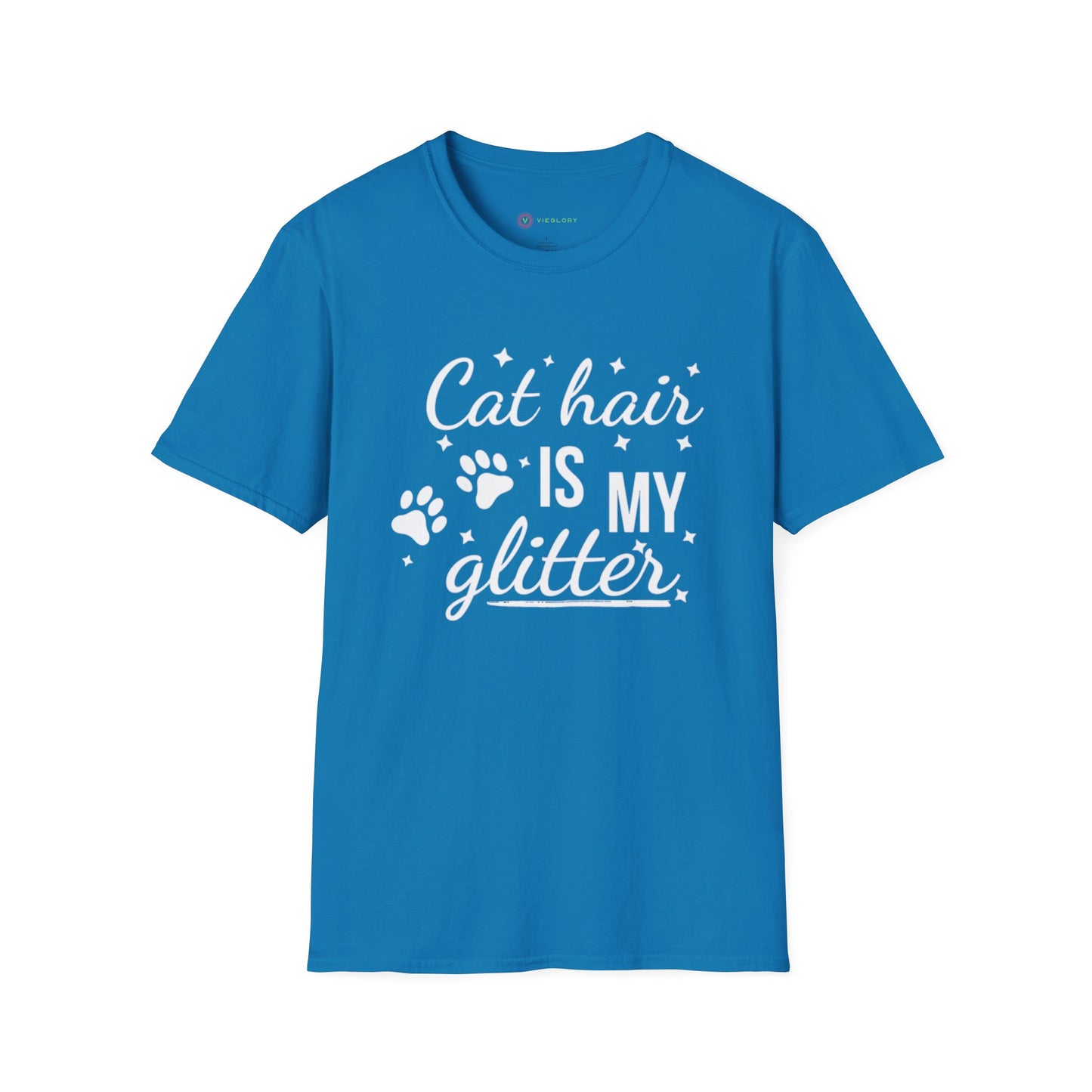 "Cat Hair Is My Glitter" Premium Tee | Ultra-Soft Unisex T-Shirt for Feline Fanatics | The Purr-fect Gift!