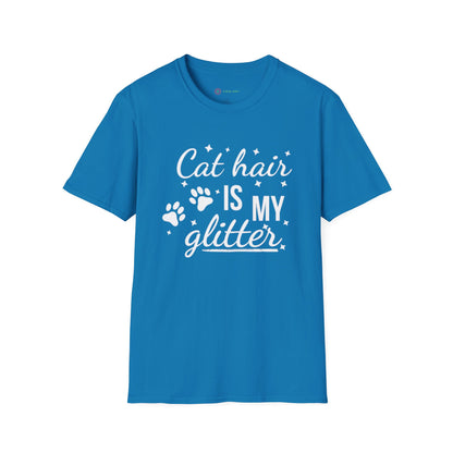"Cat Hair Is My Glitter" Premium Tee | Ultra-Soft Unisex T-Shirt for Feline Fanatics | The Purr-fect Gift!