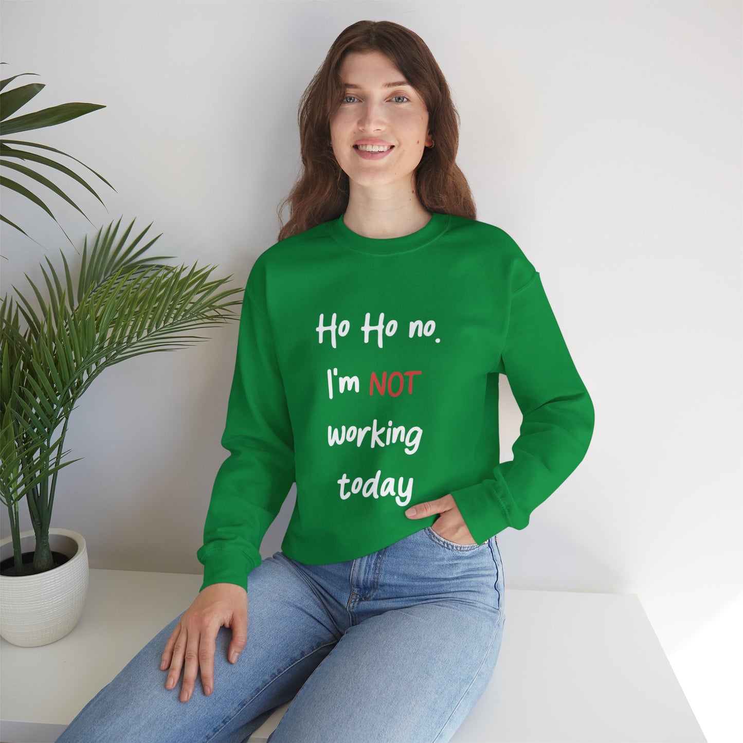 Ho Ho No! Funny Holiday Crewneck Sweatshirt