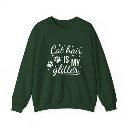 'Cat Hair is My Glitter' Sweatshirt - Durable Cat Lover Gift