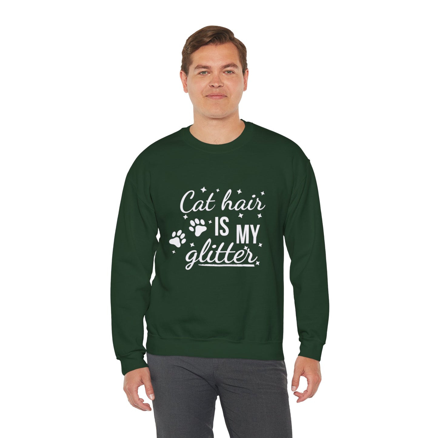 'Cat Hair is My Glitter' Sweatshirt - Durable Cat Lover Gift