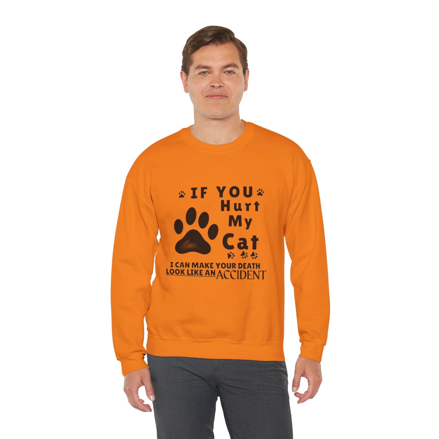 If You Hurt My Cat Sweatshirt – Funny Cat Mom & Dad Gift