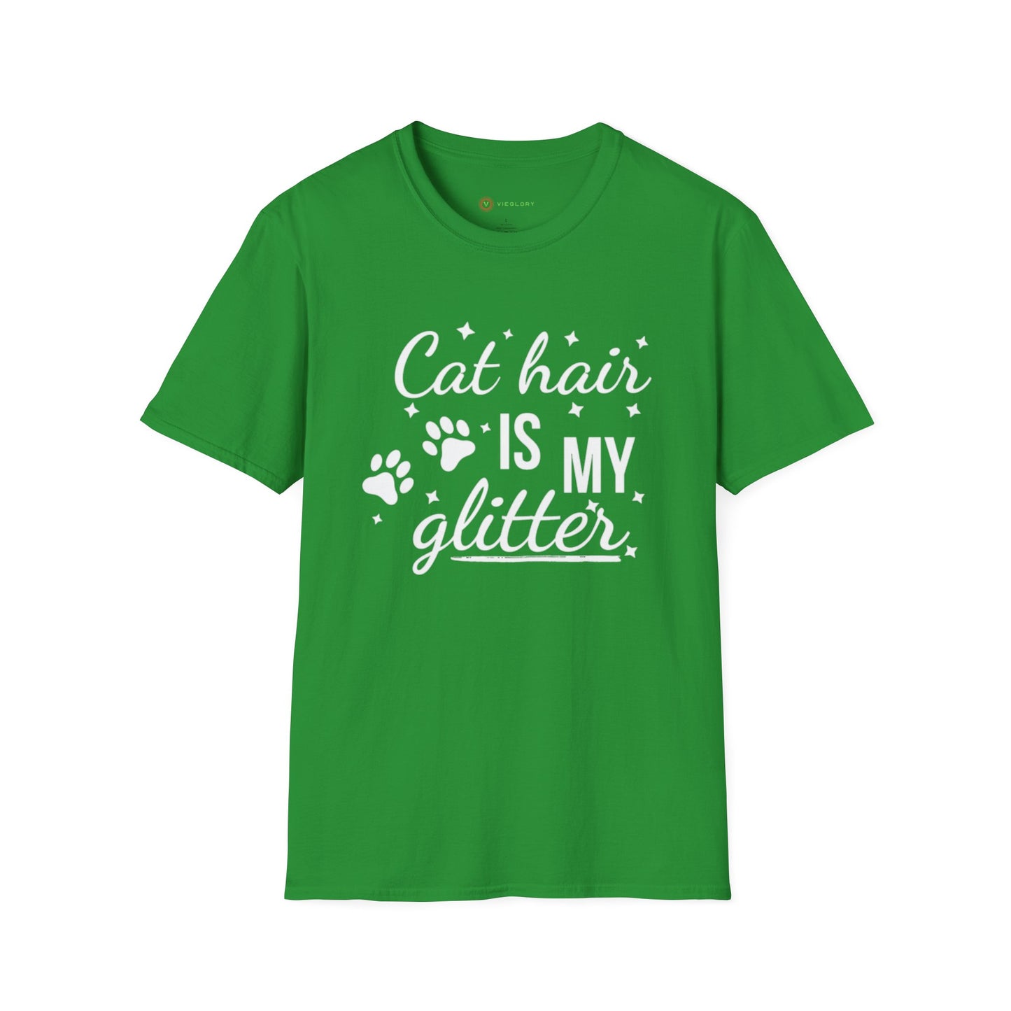 "Cat Hair Is My Glitter" Premium Tee | Ultra-Soft Unisex T-Shirt for Feline Fanatics | The Purr-fect Gift!