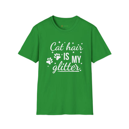 "Cat Hair Is My Glitter" Premium Tee | Ultra-Soft Unisex T-Shirt for Feline Fanatics | The Purr-fect Gift!