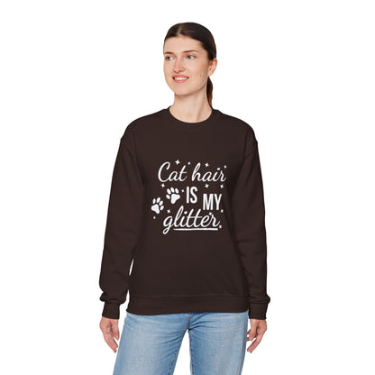 'Cat Hair is My Glitter' Sweatshirt - Durable Cat Lover Gift