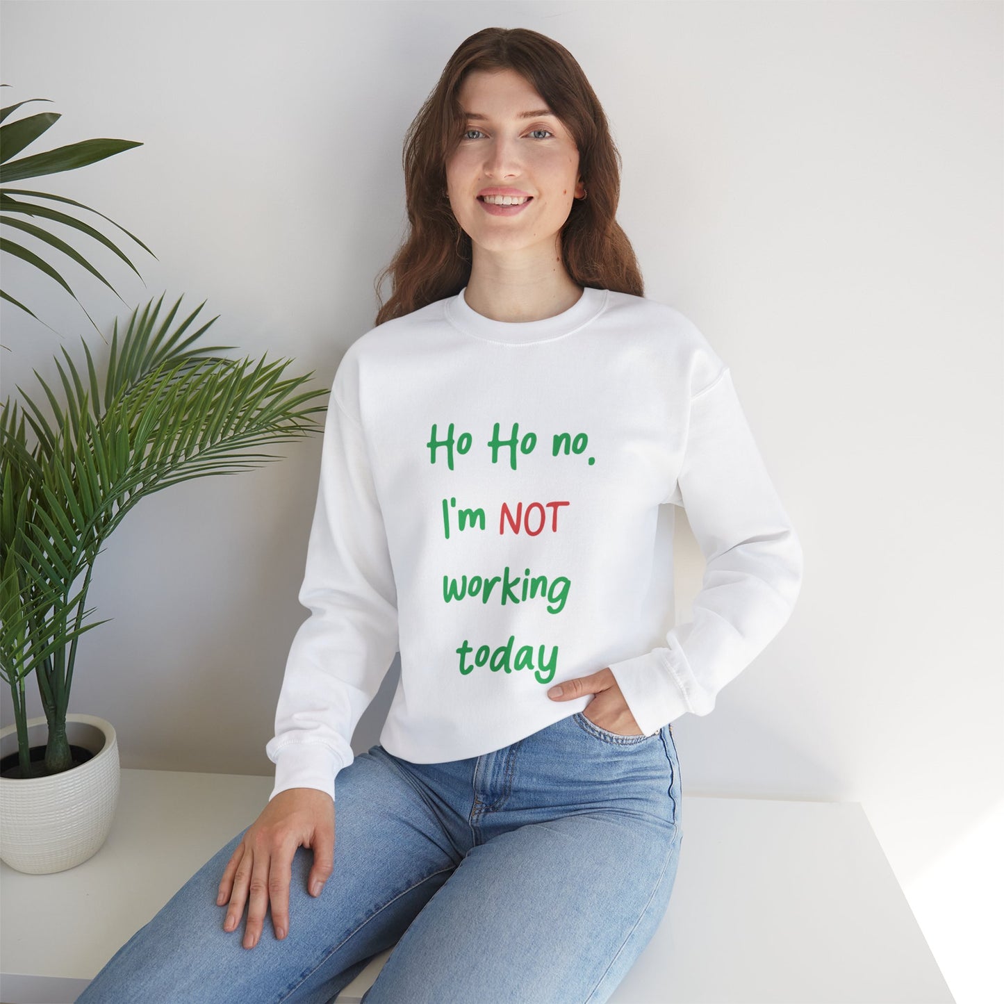 Ho Ho No! Funny Holiday Crewneck Sweatshirt