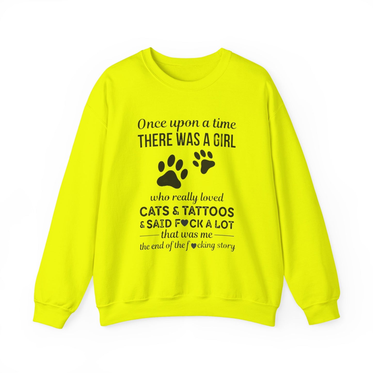 Cats, Tattoos & Cuss Words – Funny Cat Lover Sweatshirt