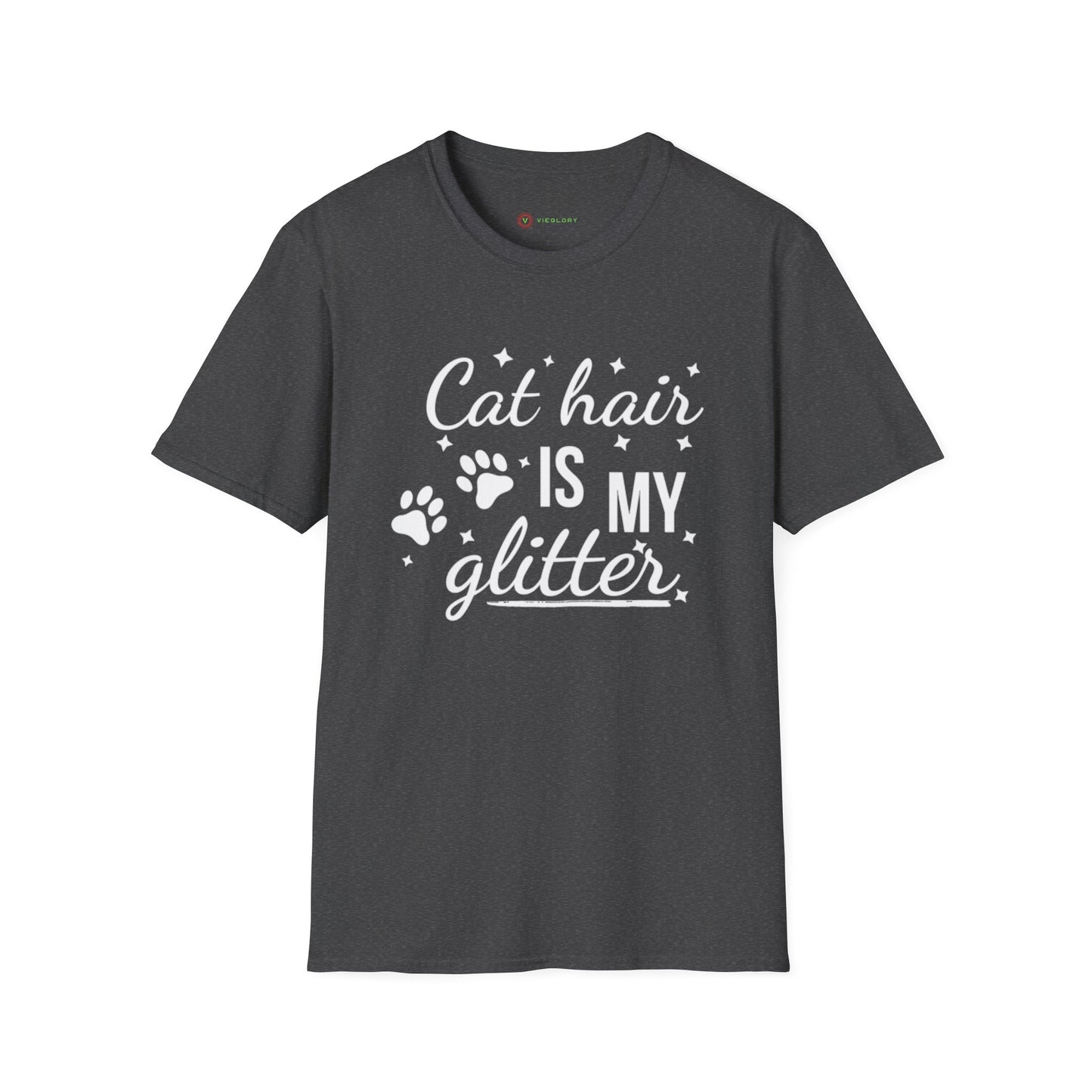 "Cat Hair Is My Glitter" Premium Tee | Ultra-Soft Unisex T-Shirt for Feline Fanatics | The Purr-fect Gift!
