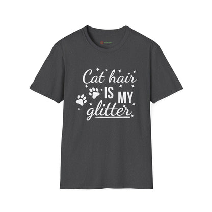 "Cat Hair Is My Glitter" Premium Tee | Ultra-Soft Unisex T-Shirt for Feline Fanatics | The Purr-fect Gift!