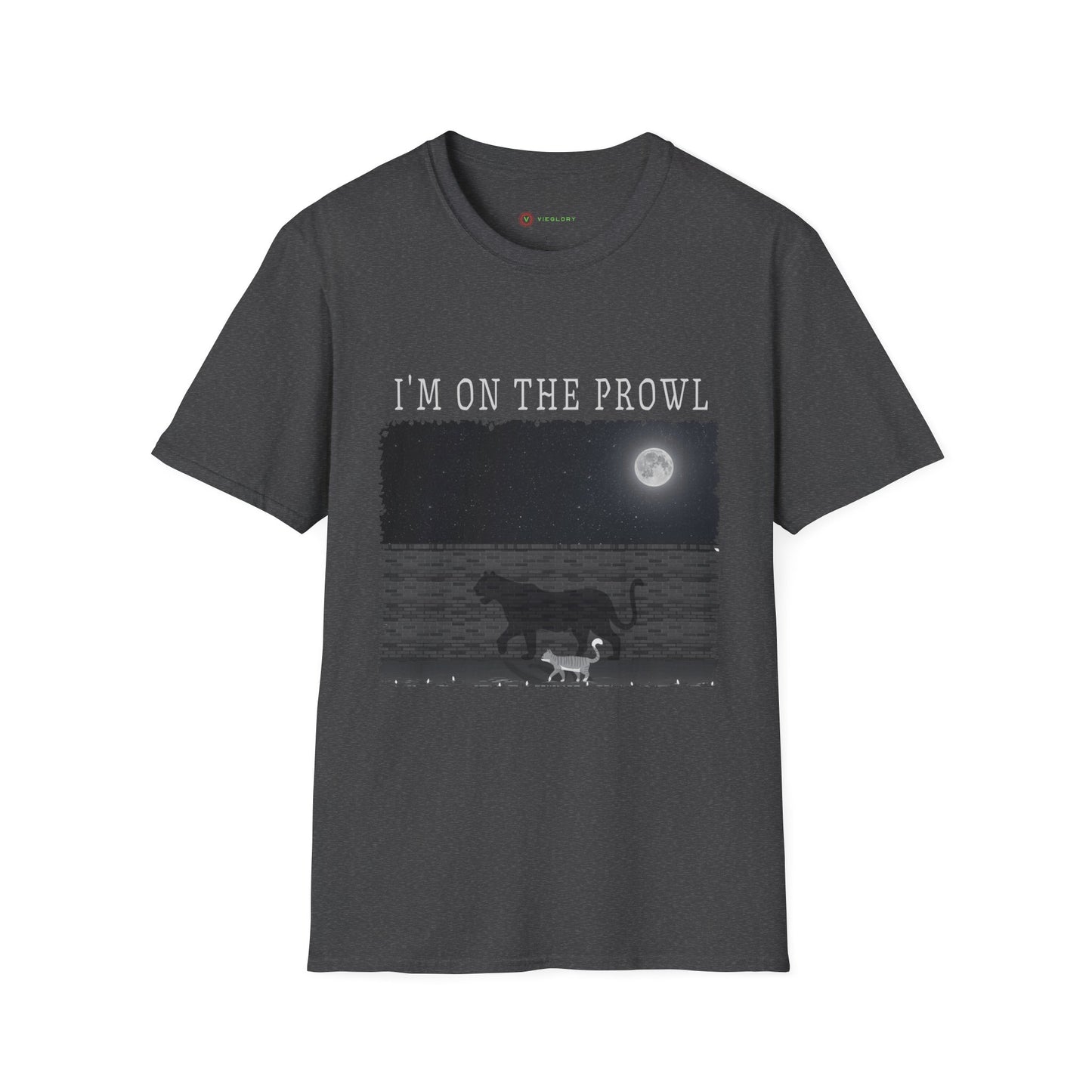 Shadow Prowler Tee: Moonlit Cat Adventure