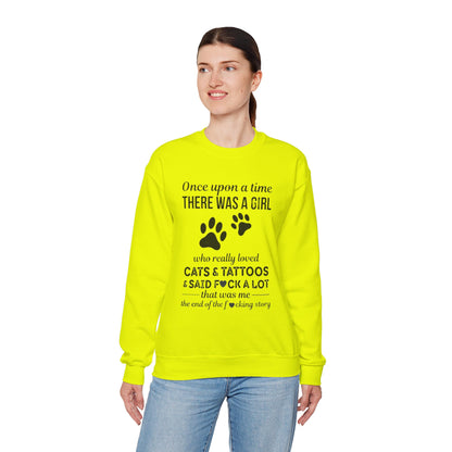 Cats, Tattoos & Cuss Words – Funny Cat Lover Sweatshirt