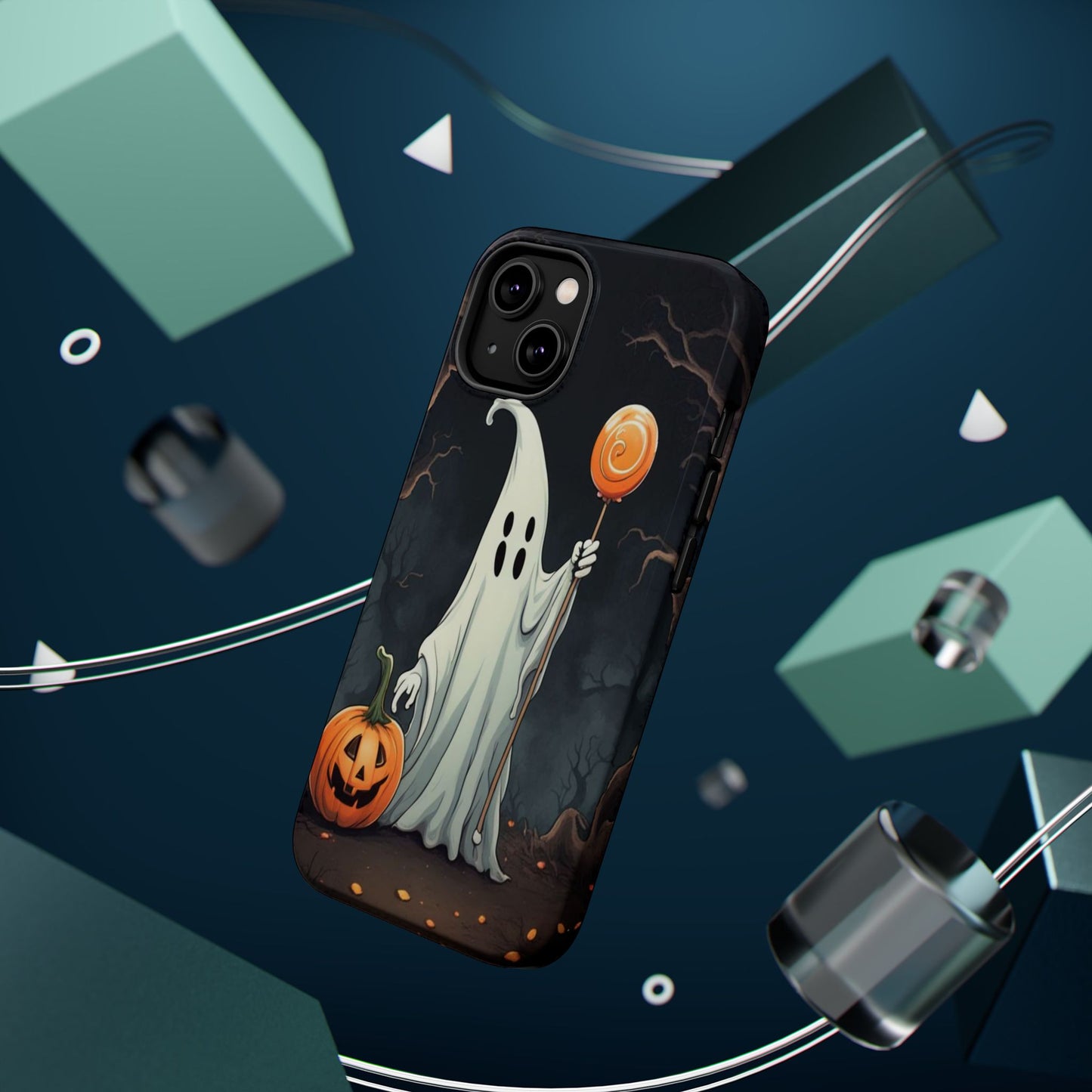 Spooktacular MagSafe Ghost Lollipop Halloween Phone Case