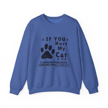 If You Hurt My Cat Sweatshirt – Funny Cat Mom & Dad Gift