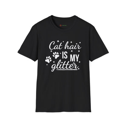 "Cat Hair Is My Glitter" Premium Tee | Ultra-Soft Unisex T-Shirt for Feline Fanatics | The Purr-fect Gift!