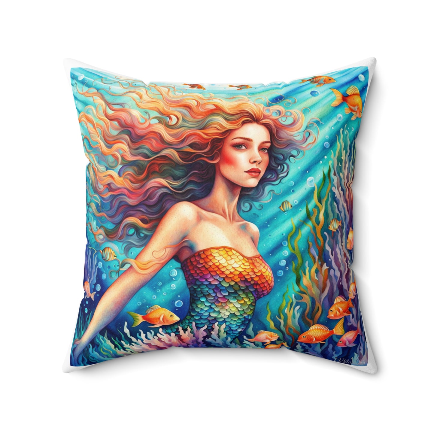 🌊 Enchanted Mermaid Dreamscape Pillow 🧜‍♀️