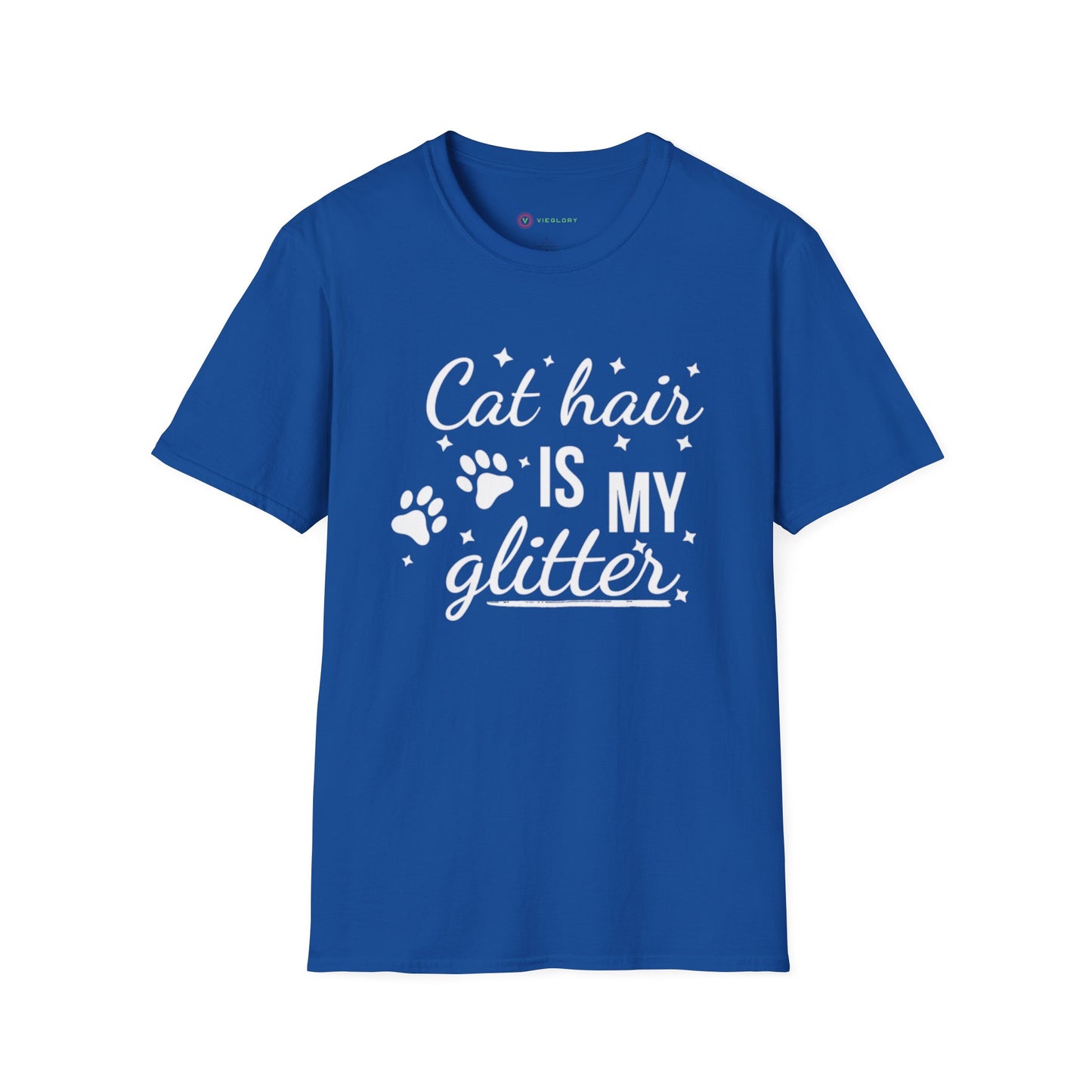 "Cat Hair Is My Glitter" Premium Tee | Ultra-Soft Unisex T-Shirt for Feline Fanatics | The Purr-fect Gift!