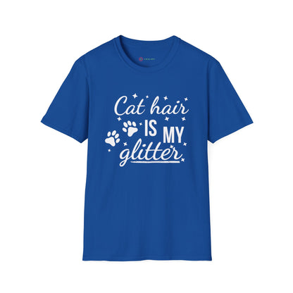 "Cat Hair Is My Glitter" Premium Tee | Ultra-Soft Unisex T-Shirt for Feline Fanatics | The Purr-fect Gift!